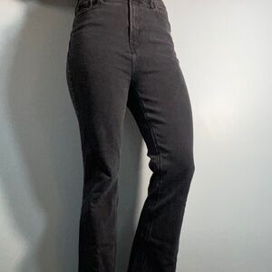 High rise fit and flare jeans